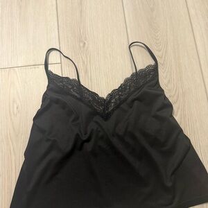 Black Lace Trim Camisole